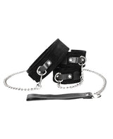 Shots - Ouch Hook-and-Loop Collar, Leash and Hand Cuff Set (Black) – product view 3