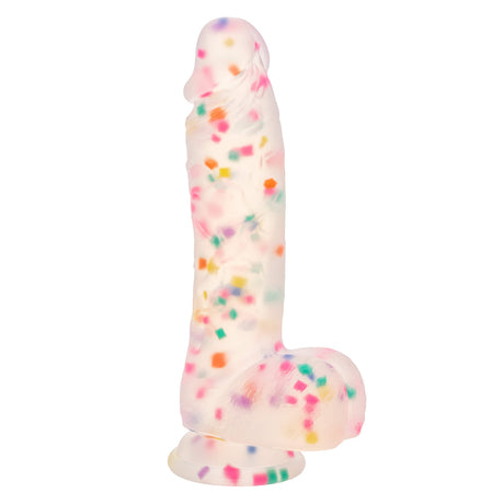 California Exotics - Party Boy Confetti Silicone Studs Dildo 6" (Multicolor) CE2121 CherryAffairs