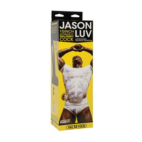 Doc Johnson - Signature Cocks Ultraskyn Dildo with Removable Vac-U-Lock Suction Cup Jason Luv 10" (Brown) DJ1196 CherryAffairs