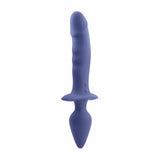 Evolved - Gender X Dual Defender Vibrating Anal Plug and Dildo (Blue) EV1130 CherryAffairs