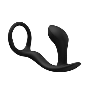 Fun Factory - Bootie Ring Silicone Cock Ring with Butt Plug (Black) FF1181 CherryAffairs