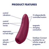 Satisfyer - Curvy 1+ App-Controlled Clitoral Air Stimulator Vibrator STF1126 CherryAffairs