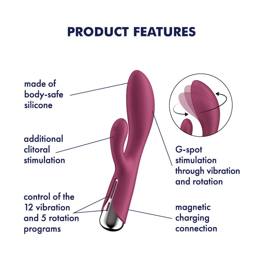 Satisfyer - Spinning Rabbit 1 Rotating Rabbit Vibrator CherryAffairs