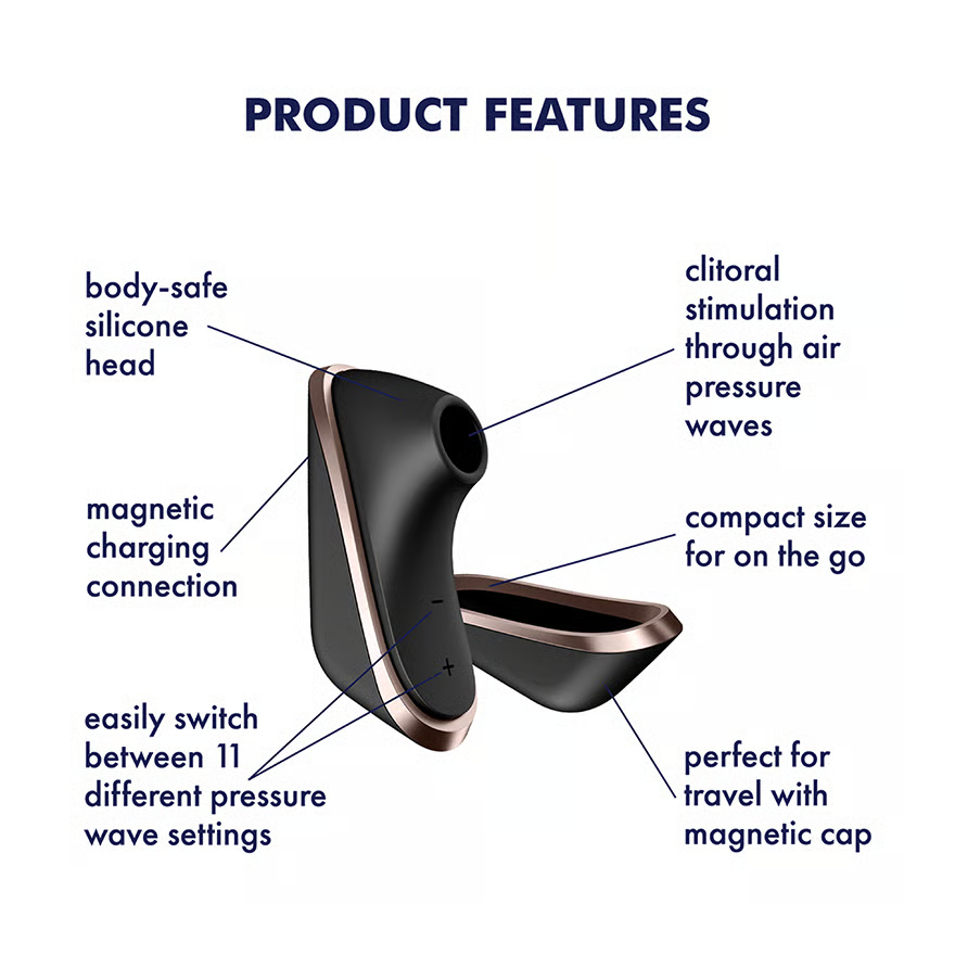 Satisfyer - Pro Traveler Clitoral Air Stimulator (Black)