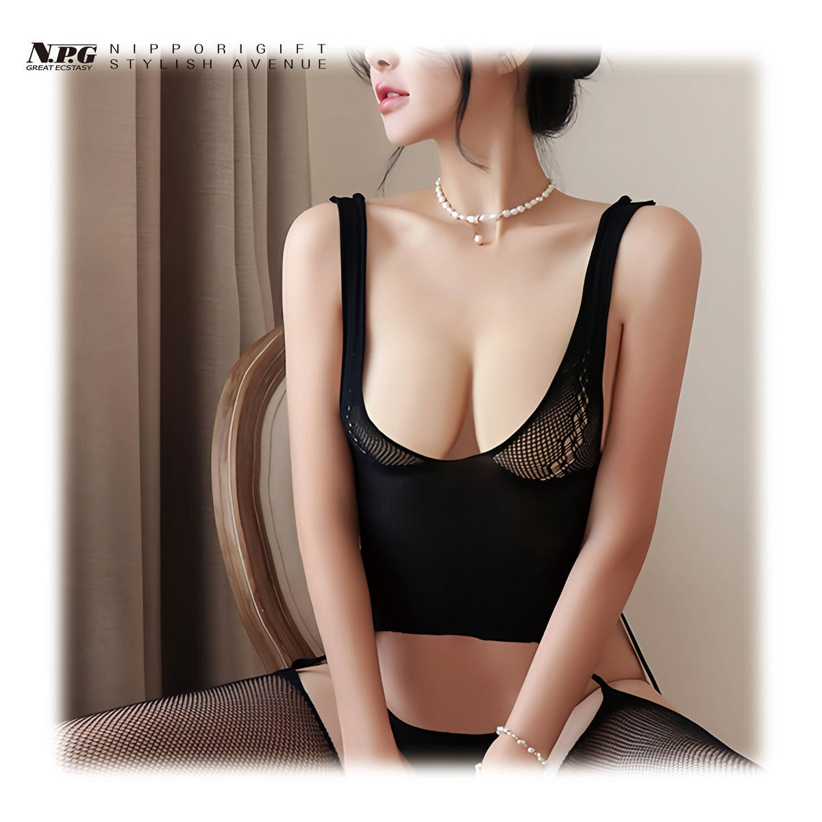 Stylish Avenue - Garter Bustier-Style Bodystocking SAV1002 CherryAffairs