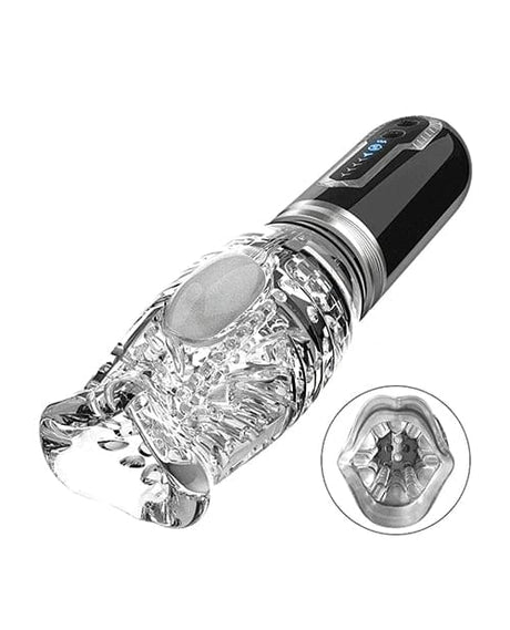 The Male Rose - 3 Thrusting, Rotating & Vibrating Oral Masturbator (Black) TMR1002 CherryAffairs
