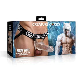 XR - Creature Cocks Snow Wolf Hollow Strap On with Harness (Clear) XR1098 CherryAffairs