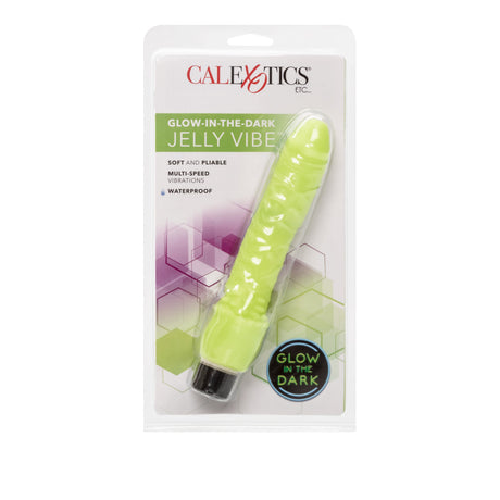 California Exotics - Glow In The Dark Jelly Vibe Realistic Dildo (Green) CE1900 CherryAffairs