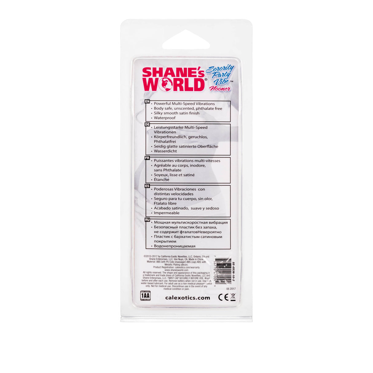 California Exotics - Shane's World Sorority Party Vibrator Nooner 4.75" (Pink) - CherryAffairs.sg