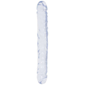 Doc Johnson - Crystal Jellies Jr. Double Dong 12" (Clear) - CherryAffairs.sg