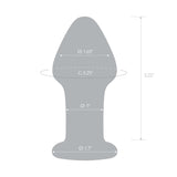 Glas - Over Easy Glass Butt Plug 3.5" (Orange) - CherryAffairs.sg