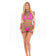 Pink Lipstick - Neon Nights 3Pc Bra and G String Lingerie Set O/S (Pink)    Lingerie Set